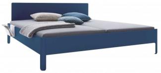 NAIT Doppelbett farbig lackiert Kapitänsblau 140 x 200cm Mit Kopfteil