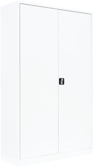 Stahl-Aktenschrank Kolloss Metallschrank abschließbar Büroschrank Stahlschrank 195 x 120 x 60cm Weiß 530387