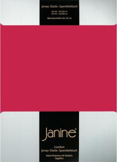 Janine Jersey Elastic Spannbetttuch | 140x200 cm - 160x220 cm | rot