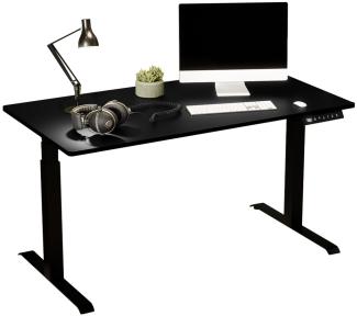 Elektrischer Höhenverstellbarer Schreibtisch Menny Long (Farbe: Schwarz)