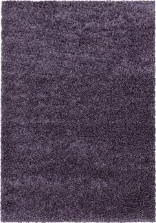 Hochflor Teppich Sima rechteckig - 200x290 cm - Violett
