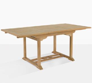 Esstisch ausziehbar Parma Teak Massivholz - Breite: 100 cm - Länge: 180 bis 240 cm