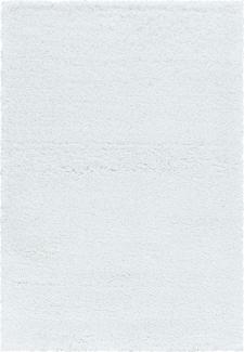 Hochflor Teppich Francesca rechteckig - 280x370 cm - Weiß