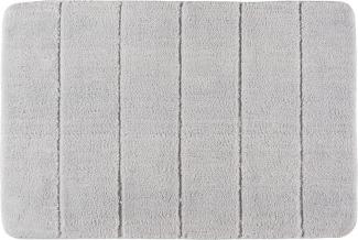 WENKO Badteppich Steps Light Grey 60 x 90 cm, Mikrofaser