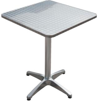 Stehtisch >Bistro< in silberfarben aus Aluminium, Edelstahl - 70cm (H)