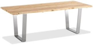 Niehoff Solid Tisch versch. Gestelle 220 - 280x95 cm 220x95 cm Gestell Form/ Trapezkufe/Edelstahl