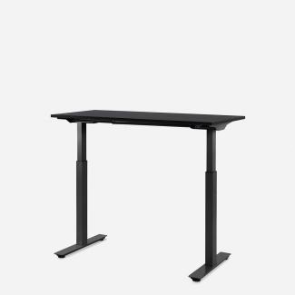 120 x 60 cm WRK21® SMART - Sorano Eiche Dunkelbraun / Schwarz elektrisch höhenverstellbarer Schreibtisch