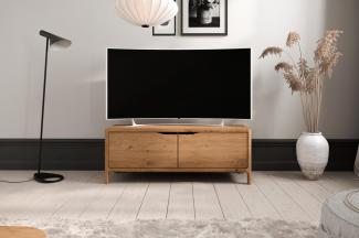 TV-Board Swig aus Wildeiche massiv geölt 111x50 cm mit 2 Türen