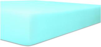 Kneer Vario-Stretch Spannbetttuch oneflex für Topper 4-12 cm Höhe Qualität 22 Farbe aqua 180x200 cm
