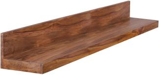 KADIMA DESIGN Massivholz Wandregal Wood - Nachhaltiges Sheesham-Holzregal für moderne Wohnräume und Flure (140 cm).