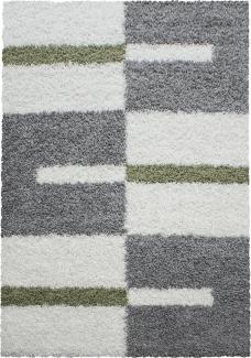 Hochflor Teppich Gianna rechteckig - 160x230 cm - Grün