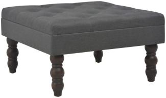 Hocker aus Polyester 60 x 36 x 60 cm Dunkelgrau