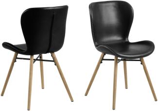 2x Bali Esszimmerstuhl schwarz Stuhl Set Esszimmer Stühle Möbel Küchenstuhl