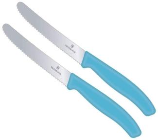 2 Stück Victorinox Tafelmesser Swiss Classic Karibikblau