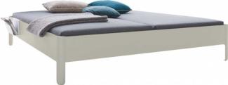 NAIT Doppelbett farbig lackiert Kieselgrau 200 x 210cm Ohne Kopfteil