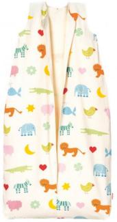 Cotonea Bio-Baumwolle Kinderschlafsack mit Flanellfutter Design Arche Noah 90