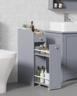 VASAGLE Badkommode Badezimmerschrank Toilettenschrank mit Schubladen