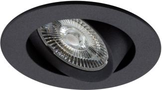 ISOLED LED Einbauleuchte Slim68 schwarz, rund, 9W, warmweiß, dimmbar