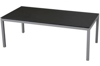 Inko Gartentisch Aluminium graphit 160x90 cm Terrassentisch Tischplatte nach Wahl Deropal weiß