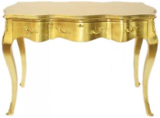Casa Padrino Barock Schreibtisch Sekretär / Konsole Gold 120 x 60 x H80 cm - Luxus Möbel