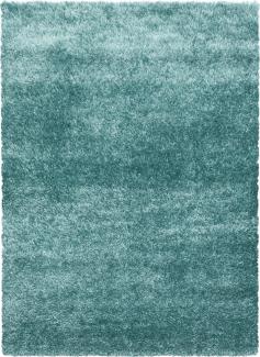 Hochflor Teppich Baquoa rechteckig - 140x200 cm - Blau