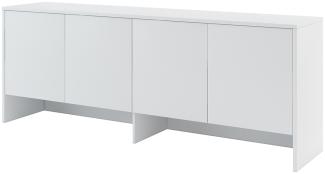 MEBLINI Hängeschrank für Horizontal Schrankbett Bed Concept - Wandschrank mit Ablagen und Fächern - Wandregal - BC-10 für 120x200 Horizontal - Weiß Matt
