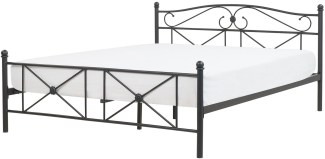 Metallbett schwarz Lattenrost 160 x 200 cm RODEZ