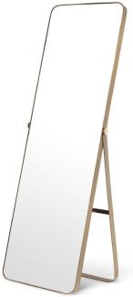 Casa Padrino Luxus Edelstahl Standspiegel Messingfarben 53 x 45 x H. 157 cm - Schlafzimmer Spiegel - Schlafzimmer Möbel - Luxus Kollektion