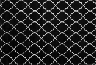 Teppich schwarz/silber 140 x 200 cm marokkanisches Muster YELKI