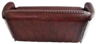 Clubsofa Aberford 3-Sitzer Vintage Leder Montaigne-Brown.