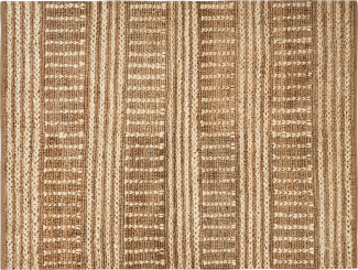 Teppich Jute beige 160 x 230 cm Streifenmuster Kurzflor KAMBERLI