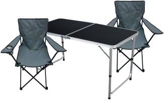 3-teiliges Campingmöbel Set Tisch + 2 Campingstühle + Tasche Outdoor