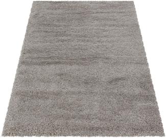 Soft-Shaggy Teppich FLUFFY BEIGE 120 X 120cm Rund