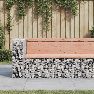 vidaXL Gartenbank aus Gabionen 122x71x65,5 cm Massivholz Douglasie 834384