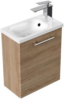 Gäste WC Badmöbel Pico Slimline 40cm SoftClose eiche hell : Eiche hell