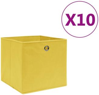 Aufbewahrungsboxen 10 Stk. Vliesstoff 28x28x28 cm Gelb