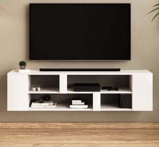 TV-Lowboard Clarity in weiß hängend 155 cm