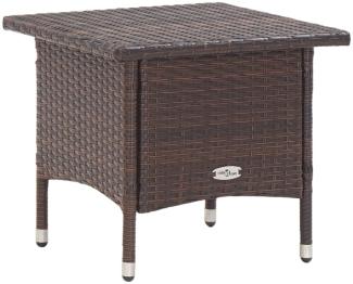 Teetisch Braun 50 x 50 x 47 cm Poly Rattan