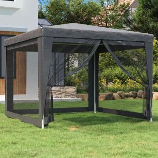 vidaXL Partyzelt mit 4 Mesh-Seitenwänden Anthrazit 3x3 m HDPE 319229