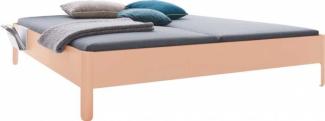 NAIT Doppelbett farbig lackiert Mildorange 200 x 220cm Ohne Kopfteil