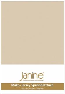 Janine Mako Jersey Spannbetttuch Bettlaken 140-160x200 cm OVP 5007 29 sand