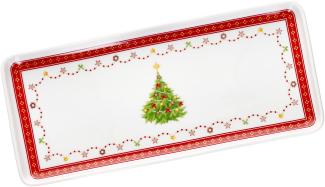 Weihnachtstraum Kuchenplatte rechteckig Porzellan Weihnachten Stollen