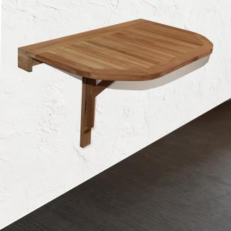 Teak Wandklapptisch Sondrio rund 80 x 50 cm + 50,- Euro