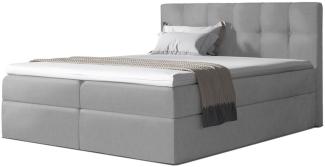 Stylefy 'Cesar' Boxspringbett Velours Dunkelblau 120 x 200 cm