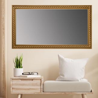 Traumhafter Spiegel MIRA 132x72cm antik-gold Facette Holzrahmen