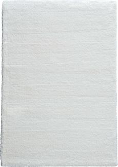Teppich in Weiß aus 100% Polyester - 290x200x3cm (LxBxH)