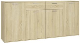 Sideboard 160x36x75 cm, Holzwerkstoff Sonoma