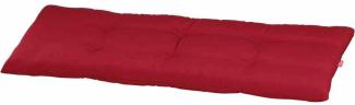 SIENA GARDEN TESSIN Bankauflage 110 cm Dessin Uni rot, 60% Baumwolle/40% Polyester