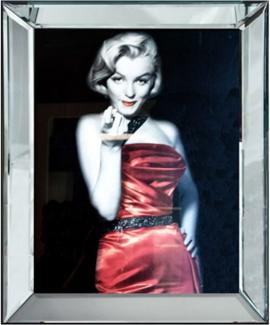 Casa Padrino Designer Bild Lady in Red Marilyn Monroe Mod1 - Limited Edition