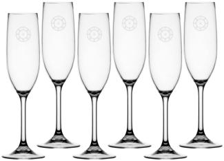 Sekt Champagner Glas Set 6 Stück, unzerbrechlich - Pacific